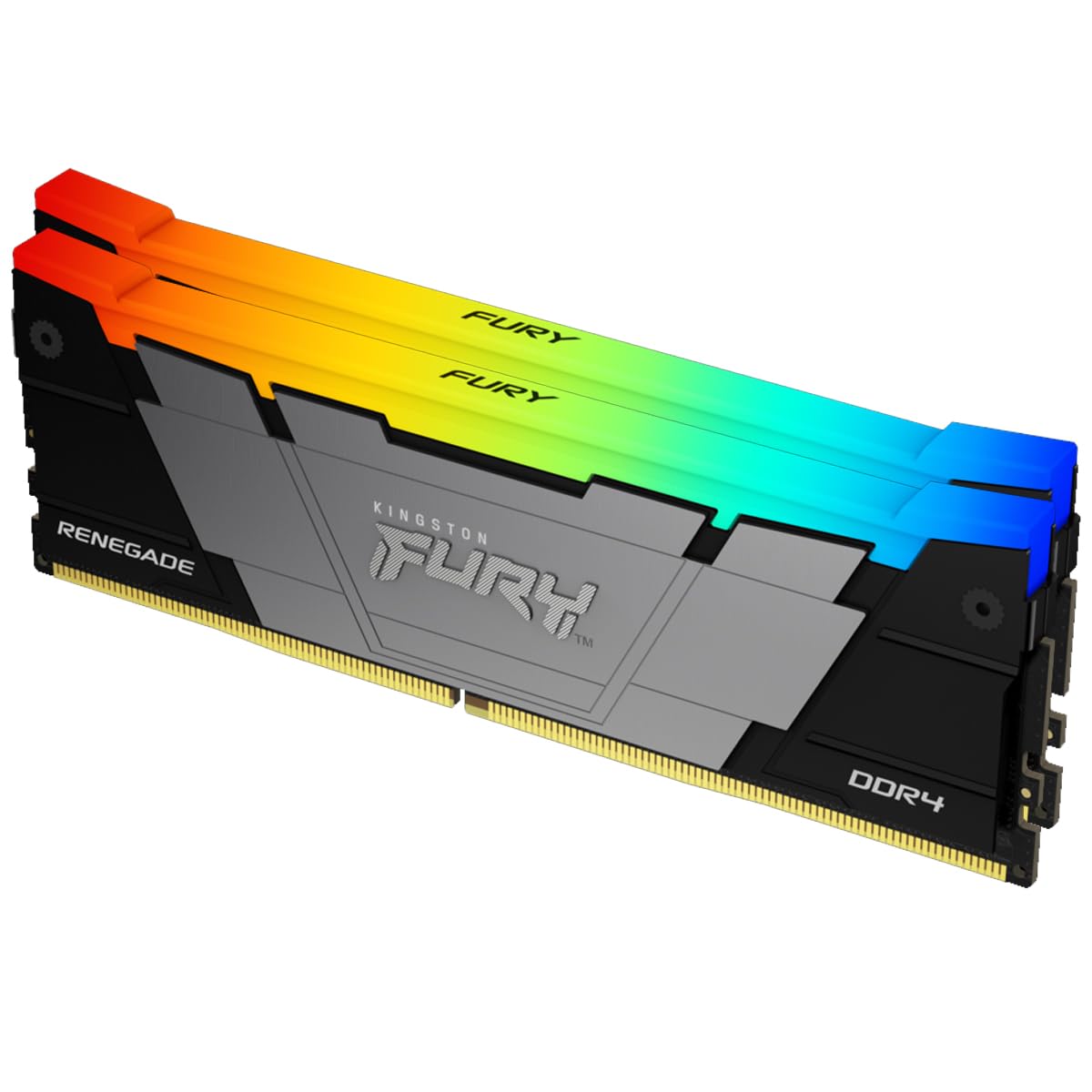 Kingston FURY Renegade RGB 32GB 3200MT/s DDR4 CL16 DIMM (Kit of 2) 1Gx8 Desktop Gaming Memory - KF432C16RB12AK2/32