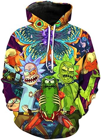 Takra Men Fashion Rick and Morty 3D Hoodies Cartoon Long Sleeve Sweatshirts