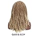 FASHION IDOL Synthetic Dreadlock Wigs 21 Inches Ombre Blonde Faux Locs Wig Curly Rolls Twist Wig Wigs for Black Women