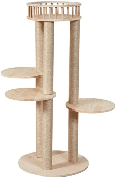 Amazon Co Jp ポールキャットタワーnekotawa 45 40 125センチメートルを掻く猫タワーとキャットタワーブレース猫タワー 2匹の猫ハウスマルチヘッドキャットタワー転倒防止安定性抜群のプレイロープ Size S ペット用品