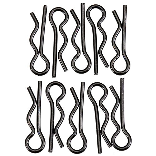Axial AXA1059 Body Clip (10-Piece), 6mm, Black