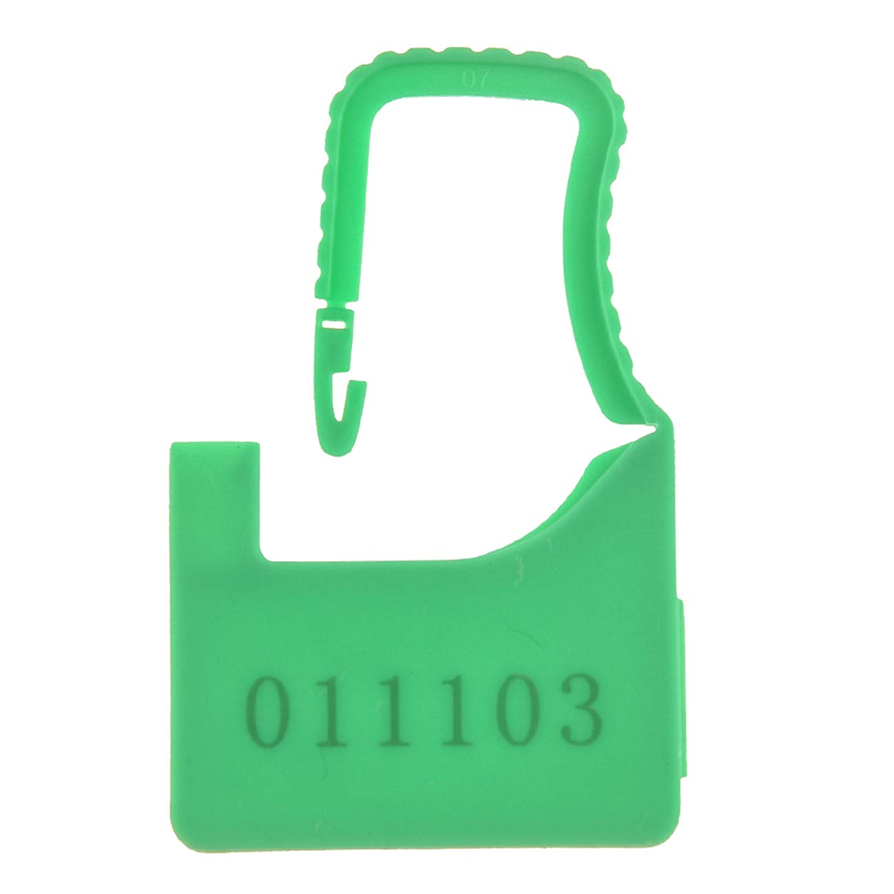 Numbered Security Plastic Padlocks Seals Small Disposable Tags Green 100pcs per Order