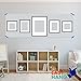 Gallery Perfect 5 Piece Black Wood Photo Frame Gallery Wall Kit with Decorative Art Prints & Hanging Template