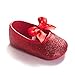 RVROVIC Baby Girl Moccasins Infant Princess Sparkly Premium Lightweight Soft Sole Tassels Prewalker Toddler Girls Shoes (M:6-12 Months, Red)