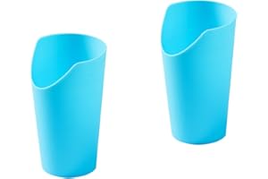 JFGLORIX 2pcs Nosey Cups 8.7oz,Elderly Care Cups for Physical Therapy Recovery and Rehabilitation