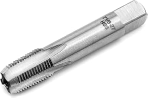 QWORK 1/8" - 27 NPT Pipe Tap, Carbon Steel, for Clean and Re-thread Damaged or Jam Pipe Threads