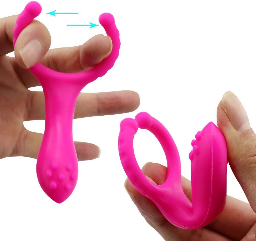 bingx Rose red Multi-Function Vibration Silicone Clip