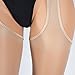 Suspender Tights Mock Stockings Garter Belt Pantyhose Veneziana Sexy Strip Black,Large