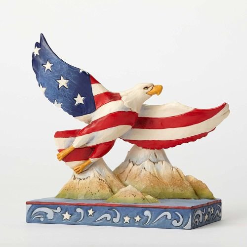 Jim Shore HWC by Enesco Patriotic Flag Eagle Figurine