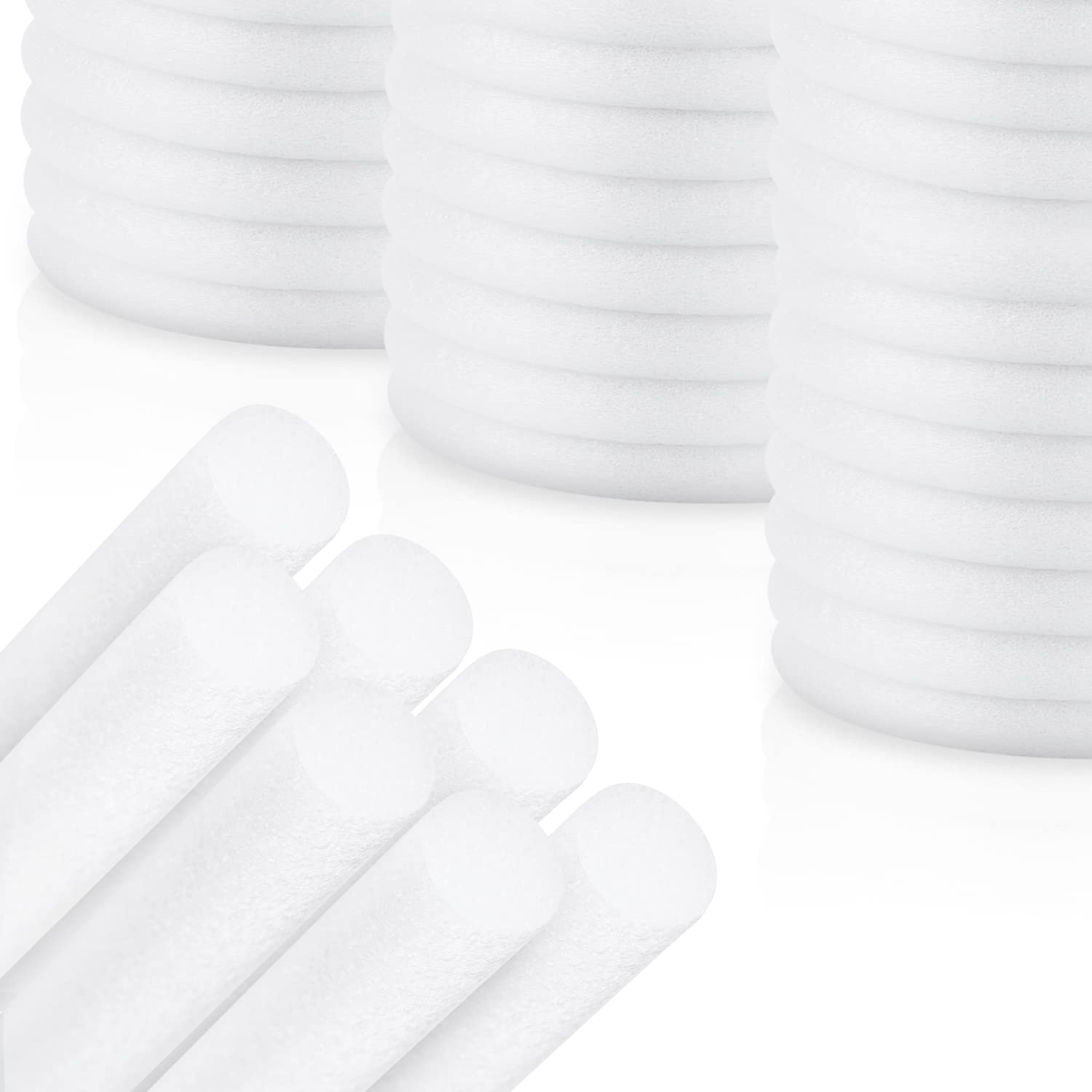 AIEX32 Feet Backer Rod for Caulking, Soft Caulk Back Rod Caulk Saver Foam Flexible for Gaps Joints Connection for Road Wall Foundation Cracks (White,15mmx10m)