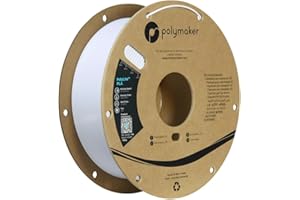 Polymaker PLA Filament 1.75mm, Cold White PLA 3D Printer Filament 1.75 1kg - PolyLite 1.75 PLA Filament Cold White 3D Filament, Dimensional Accuracy +/- 0.03mm, Compatible with Most 3D Printers