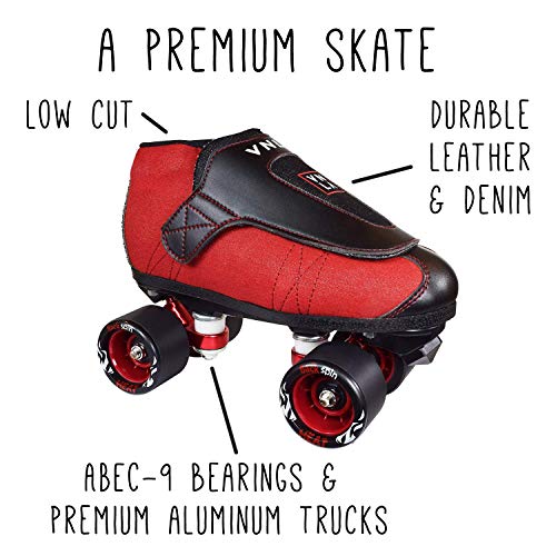 VNLA Code Red Kids/Adult Jam Skates Quad Roller Skates for Women and