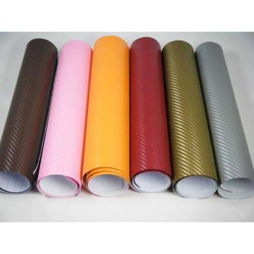 [Taro Works] 3d Carbon Fiber Vinyl Flex Wrap Red 60"x12" 152cmx30cm