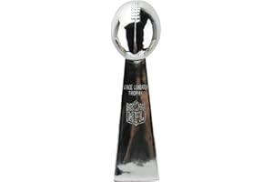 LNGODEHO Silver Football Championship Replica Trophy, Resin Chrome Winner Cup Award Souvenir for League Team Sports Fan