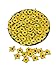 NAVA CHIANGMAI 50 Pcs Sunflowers Mulberry Paper Flowers with Brown Centre 1 inch Scrapbooking and Creative Craft Projects Handmade Thailand