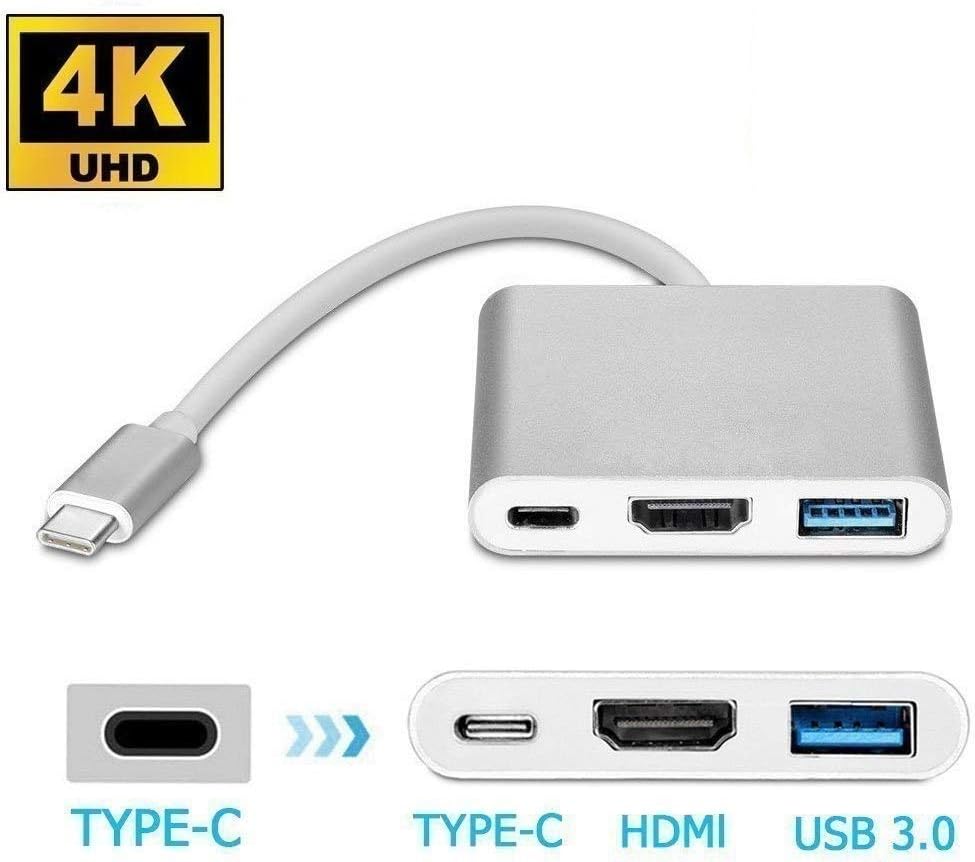 TEC TAVAKKAL Usb 3.1 Type-C To Hdtv Hdmi Adapter 4K/Usb3.0/Type C Convertor Cable Adapter Compatible with New Macbook/Chromebook Pixel/Xps13/Yoga 900/Lumia 950Xl/Usb-C Devices To Hdtv