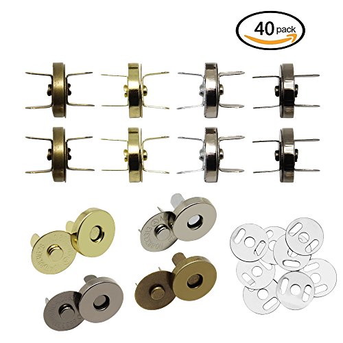 image for Hysagtek 40 Sets Magnetic Button Clasps Snaps Fastener Clasps DIY Craf