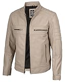 Decrum Leather Jacket New Year 2025 - Beige Leather