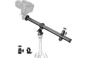 Koolehaoda Tripod Extension Arm,16.5" / 42cm Horizontal Center Column Tripod Extension Arm 360° Rotating Base for Overhead Ph