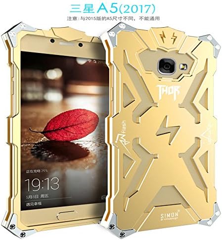 Samsung Galaxy A5 2017 Case, LWGON Aviation Aluminum Anti-scratch Strong Protection Metal Case for Samsung Galaxy A5 2017 , Hollow Design Full Signal Samsung Galaxy A5 2017 Thor Case (thor gold)