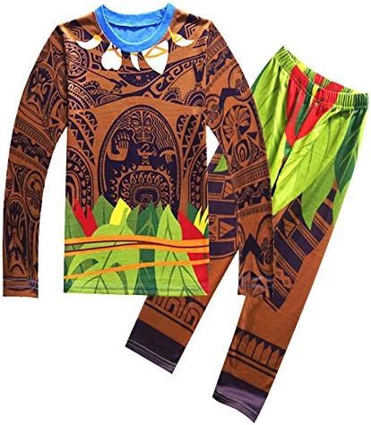 Harbore Maui 2 Piece Pajamas Sets Little Boys Moana Sleepwear Cosplay Children Clothes 130