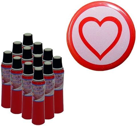 Power Dot One Dozen Bingo Delight Red Heart Bingo Dauber