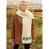 Aran Woollen Mills Merino Wool Shamrock Throw – 100 % Irische Merinowolle, Navy, 101x147 Cm