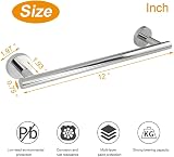YUET Chrome Towel Rail 12 inch 304 Stainless Steel Wall Mounted view 5