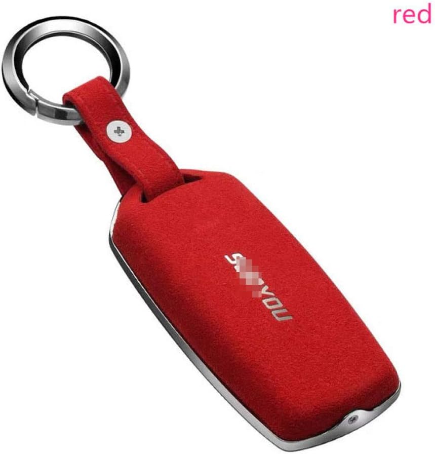 YXSMBP car accessories Leather car key holder cover Galvanized Alloy .For Vw Touareg 2018 2019