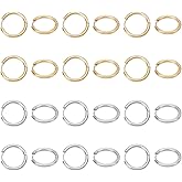 UNICRAFTALE 32Pcs 2 Colors Huggie Hoop Earrings 20mm Ear Cuff Golden Tiny Hoop Earring Stainless Steel Earrings Round Earring Earwires Components Jewelry Gift for DIY Jewelry Making