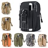 Efanr Universal Outdoor Tactical Holster Military Molle Hip Waist Belt Bag Wallet Pouch Purse Phone Case with Zipper for iPhone 7 6s Plus 5S Samsung Galaxy S7 S6 LG HTC and More (Black)