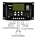 ETvalley 30A Solar Charge Controller Regulator 12V/24V 360W/720W PWM Intelligent Adapter Charge Controller with LCD Display, USB Ports, Wi-Fi Hotspot