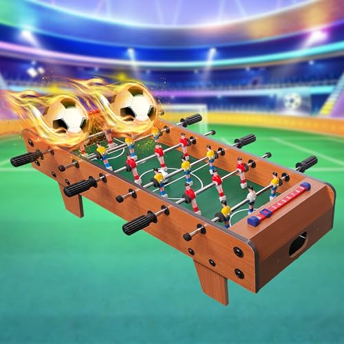 NUCLMNA Mesa de Futbolito, Juego de Puzzle de Fútbol Portátil, Futbol Juego de Mesa Mini Mesa Multijuegos para Niños y Adultos, Fácil de Instalar, Ideal para Regalos, Fiestas y Familia