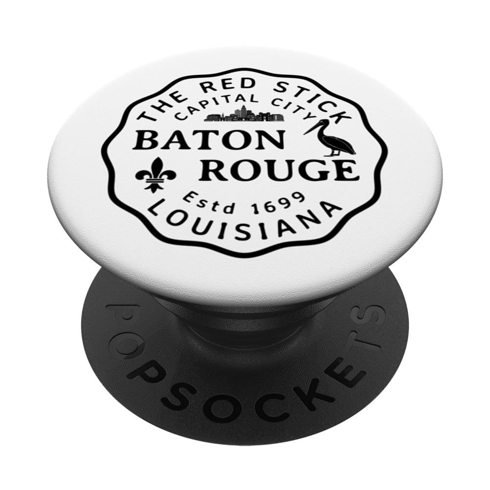 The Red Stick Capital City Estd 1699 Baton Rouge Louisiana PopSockets Swappable PopGrip