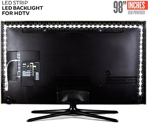 Backlight for TV Bias Lighting for TV Led Ambient Lighting USB Powered White Light for TV, Desktop, Monitors and Home Lighting