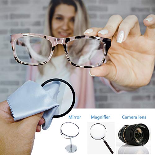 6 Pack Microfiber Cleaning Cloths, Runch Glasses Cleaner Cloth for Lenses, Phones, LCD Screens
