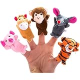 Better line &reg; 20 Piece Story Time Finger Puppets Set - Cloth Puppets with 14 Animals Plus 6 People Family Members