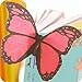 KitMax (TM) Pack of 6 Sets Cute Butterfly Shaped Sticky Notes Gift for Students Children, Color May Vary