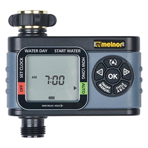Melnor 73280 Digital Water Electronic Hose Timer, 4 Zone irrigation