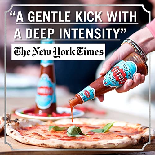 FIRELLI ITALIAN HOT SAUCE | 5OZ BOTTLE (PACK OF 1) | PERFECT KICK FOR PIZZA, RAMEN, EGGS | GREAT BALANCED FLAVOR, GLUTEN FREE, KETO, ALL NATURAL, MADE IN ITALY WITH CALABRIAN CHILI PEPPERS