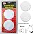 3¼" White Vinyl Door Knob Wall Shield Protector, 4 Pcs.