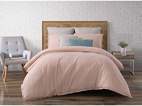 Brooklyn Loom Chambray Loft Full/Queen 3 Piece Comforter Set in Blush