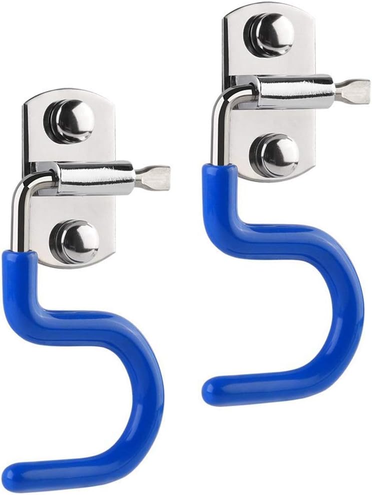 2-Pack Stainless Steel Mop Broom Holder Organizer S-Style Wall Mount Broom Hanger By Lofekea
