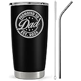 Vivulla68 Promoted To Dad 2026 Tumbler 20Oz, Dad Est 2026 Mug, 1st Daddy Gifts, New Baby Gifts Ideas, Papa Established 2026 Coffee Cup, Fathers To Be Gift, Expecting Papa Mug, First Time Daddy Gift