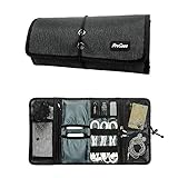 ProCase Accessories Bag Organizer, Universal Electronics Travel Gadgets Carrying Case Pouch for Charger USB Cables SD Memory Cards Earphone Flash Hard Drive -Black