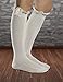 Fiorelle Norah Lacey Knee High Boot Socks, Crochet Lace & Buttons, Girls & Women (Ivory)