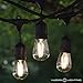 Hudson Lighting Outdoor String Lights - LED - for Patio, Garden, Deck, Backyard, Gazebo - 48 Feet - S14 – 15 Hanging Sockets - E26 Base - 2 Watt