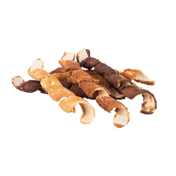 DREAMBONE SPIRALS VARIETY PACK, RAWHIDE FREE DOG CHEWS, 18 COUNT