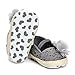 ESTAMICO Infant Girls' Sandal Floral Net Yarn Ballerina Us Sizes 5 Gray