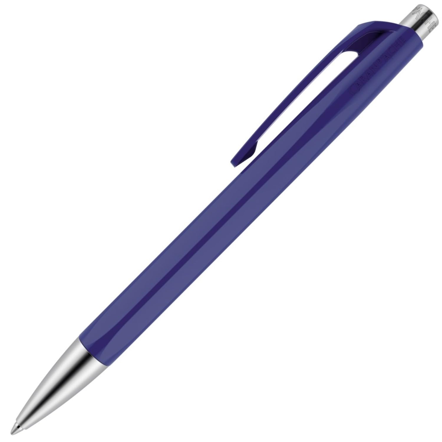 Caran Dache Ballpoint Pen, Night Blue, with SwissRide Blue Medium Cartridge